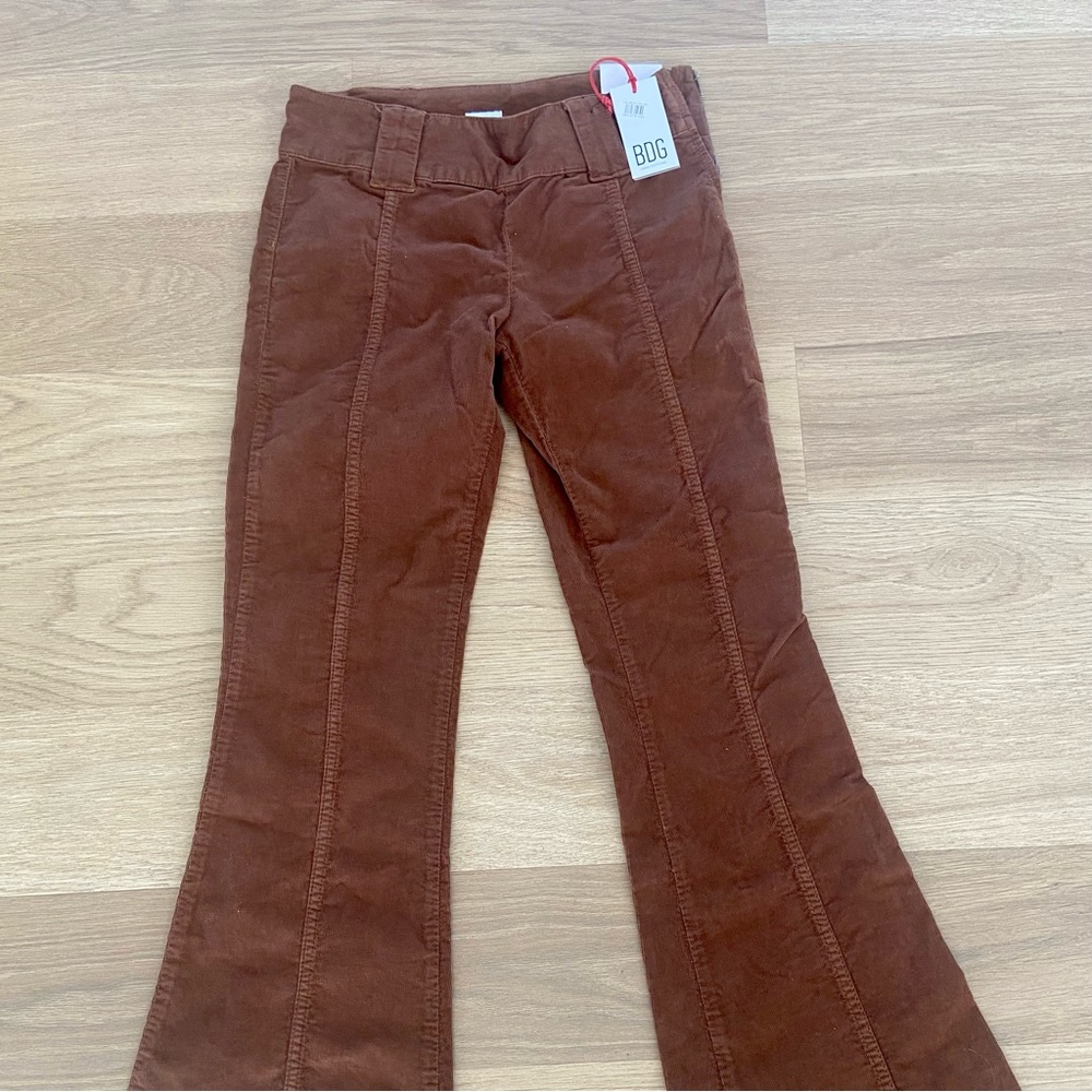 BDG Brown Corduroy Flare Trousers W30x32 Bootcut Wide Leg Y2K Indie Boho Grunge